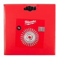Дисковая проволочная щётка с витой проволокой M14 MILWAUKEE Knot Wheel Brush M14 125x6mm Steel 0.5mm - 1 pc 4932501742