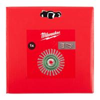 Дисковая проволочная щётка с витой проволокой M14 MILWAUKEE Knot Wheel Brush M14 125x6mm Stainless Steel 0.5mm - 1 pc 4932501743