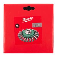Щётка коническая M14 с кручёной проволокой MILWAUKEE Knot Conical Brush M14 100x12mm Stainless Steel 0.5mm - 1 pc 4932501745
