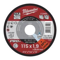Диск комбинированный отрезной и шлифовальный по металлу MILWAUKEE SC / SG 27 / 115x1.9x22mm - 1 pc 4932502295