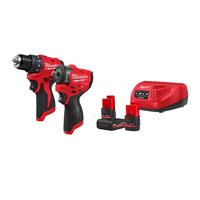 Набор аккумуляторного инструмента (2 инструмента) MILWAUKEE M12 FPP2SE-522 4933501317