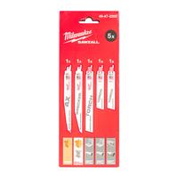 Набор полотен для сабельных пил Sawzall MILWAUKEE Sawzall Blade Set 1 - 5 pc 49472205