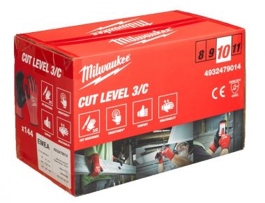 Перчатки защитные Cut level (Кат Левел) 3/C, XL/10 (144 пары) MILWAUKEE 4932479014 ― MILWAUKEE