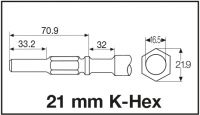 Бур с хвостовиком 21 мм KGO с 4-мя режущими кромками MILWAUKEE 4932399040
